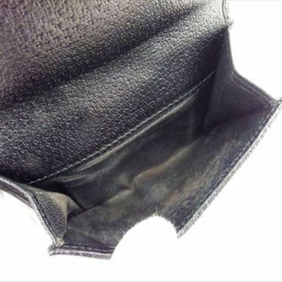 Gucci Wallet Purse Glogos Black Canvas Leather Woman unisex Authentic Used C3345 - Picture 2 of 9